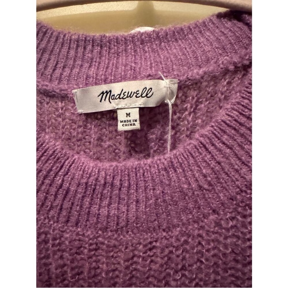 Madewell Ribbed Crew Women's Purple Sweater - Picture 3 of 5